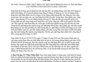 Chỉ thị 35/CT-UBND bình ổn giá cả thị trường các tháng cuối 2010 đầu 2011 Thừa Thiên Huế