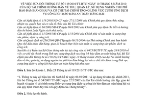 Thông tư 179/2010/TT-BTC sửa đổi Thông tư 119/2010/TT-BTC