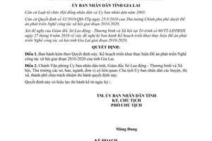 Quyết định 764/QĐ-UBND năm 2010 phát triển nghề công tác xã hội Gia Lai