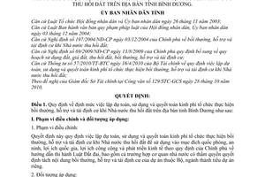 Quyết định 40/2010/QĐ-UBND định mức lập dự toán sử dụng quyết toán