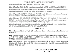 Quyết định 69/2010/QĐ-UBND quy chế tổ chức hoạt động Ban Dân tộc Bình Phước