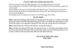 Quyết định 35/2010/QĐ-UBND bãi bỏ phí lề đường, bến bãi