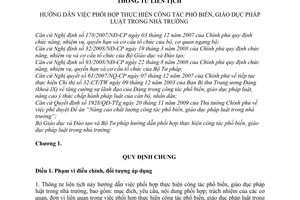 Thông tư liên tịch 30/2010/TTLT/BGDĐT-BTP hướng dẫn phối hợp thực hiện