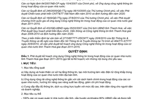 Quyết định 4089/QĐ-UBND năm 2010 ứng dụng CNTT trong CQNN Thanh Hóa