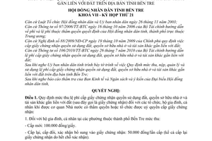 Nghị quyết 12/2010/NQ-HĐND mức thu nộp quản lý sử dụng lệ phí