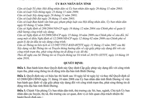 Quyết định 42/2010/QĐ-UBND Cấp giấy phép xây dựng