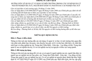 Thông tư liên tịch 35/2010/TTLT-BLĐTBXH-BTNMT hướng dẫn quản lý bảo vệ môi