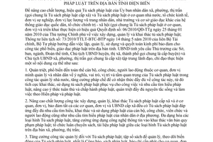 Chỉ thị 15/2010/CT-UBND xây dựng quản lý khai thác tủ sách pháp luật Điện Biên