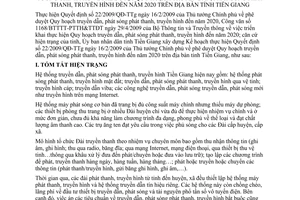 Kế hoạch 138/KH-UBND 2010 truyền dẫn phát sóng phát thanh truyền hình đến 2020 Tiền Giang