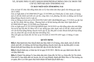 Quyết định 69/2010/QĐ-UBND số lượng, chức danh,chế độ chính sách