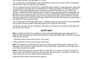 Quyết định 3344/QĐ-UBND công bố sửa đổi bộ thủ tục hành chính