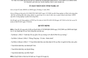 Quyết định 93/2010/QĐ-UBND sửa đổi quyết định thành lập Chi cục Nuôi trồng thủy sản Nghệ An