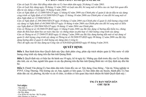 Quyết định 10/2010/QĐ-UBND phân công, phân cấp trách nhiệm quản lý Nhà nước