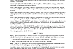 Quyết định 12/2010/QĐ-UBND phân cấp nguồn thu nhiệm vụ chi các cấp ngân sách