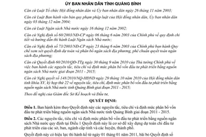 Quyết định 13/2010/QĐ-UBND nguyên tắc tiêu chí định mức phân bổ vốn đầu tư Quảng Bình