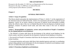 Decree No. 111/2010/ND-CP detailing and guiding a number of articles of the law