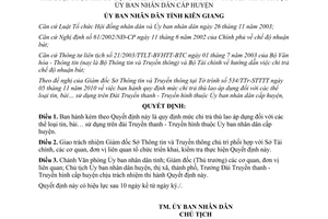 Quyết định 25/2010/QĐ-UBND thù lao tin bài trên đài Truyền thanh Truyền hình Kiên Giang