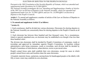 Law No. 63/2010/QH12 amending and supplementing a number of articles