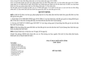 Quyết định 27/2010/QĐ-UBND bãi bỏ văn bản quy phạm pháp luật