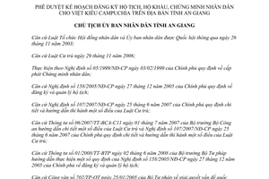 Quyết định 2184/QĐ-UBND 2010 đăng ký hộ tịch hộ khẩu CMND cho Việt Kiều An Giang