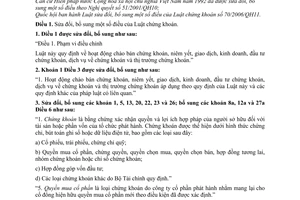 Luật chứng khoán sửa đổi 2010