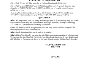 Quyết định 72/2010/QĐ-UBND bổ sung chức năng nhiệm vụ Sở Kế hoạch Đầu tư Đồng Nai