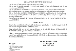 Quyết định 28/2010/QĐ-UBND Quy chế quản lý bảo vệ phát huy giá trị