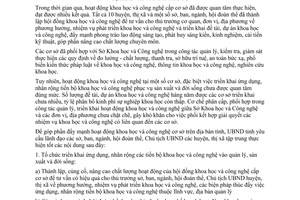 Chit thị 15/2010/CT-UBND đẩy mạnh hoạt động khoa học công nghệ cấp cơ sở Bình Phước