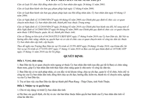 Quyết định 2260/2010/QĐ-UBND chức năng nhiệm vụ quyền hạn cơ cấu Ban Dân tộc