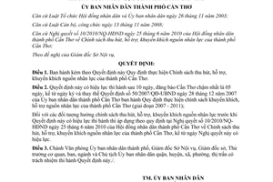 Quyết định 44/2010/QĐ-UBND Chính sách thu hút hỗ trợ khuyến khích nguồn nhân lực