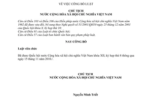 Lệnh 15/2010/L-CTN công bố Luật viên chức