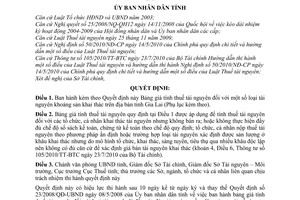 Quyết định 28/2010/QĐ-UBND bảng giá tính thuế tài nguyên