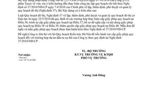 Công văn 114/BXD-KTQH hướng dẫn Nghị định 37/2010/NĐ-CP
