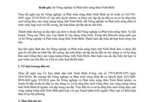 Công văn 6050/BNN-KH xem xét đề cương dự toán khảo sát lập dự án đầu tư xây dựng