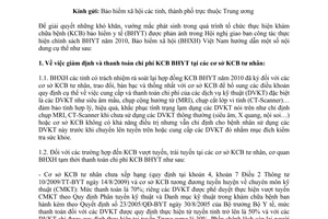 Công văn 4884/BHXH-CSYT hướng dẫn nghiệp vụ giám định, thanh toán chi phí