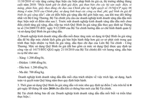 Công văn 15360/BTC-QLG sử dụng Quỹ Bình ổn giá xăng dầu