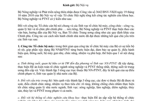 Công văn 6294/BNN-TCCB tổ chức Hội nghị tổng kết công tác nghiên cứu khoa học