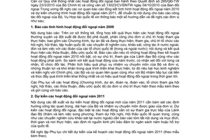 Công văn 4055/LĐTBXH-HTQT báo cáo công tác đối ngoại năm 2010