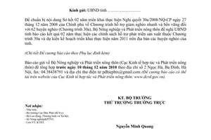 Công văn 3832/BNN-KTHT báo cáo tình hình thực hiện các chính sách hỗ trợ