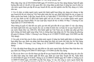 Công văn 126/BXD-KTQH hướng dẫn công nhận sự phù hợp năng lực