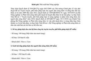 Công văn 6500/BNN-PC in tài liệu tuyên truyền, phổ biến pháp luật nông nghiệp