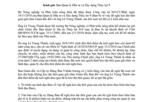 Công văn 6488/BNN-TCCB kéo dài thời gian giữ chức vụ lãnh đạo cho đến thời đi