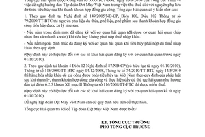 Công văn 7184/TCHQ-TXNK  thuế nguyên phụ liệu dư thừa tiêu huỷ