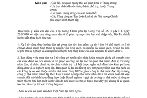 Công văn 16308/BTC-QLCS hướng dẫn tạm dừng mua sắm xe ô tô công