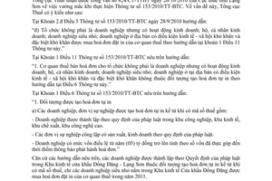 Công văn 4846/TCT-CS hướng dẫn Thông tư 153/2010/TT-BTC