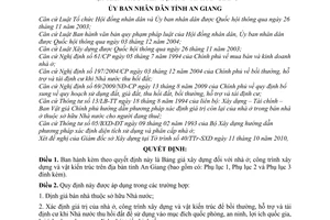 Quyết định 59/2010/QĐ-UBND Bảng giá xây dựng nhà ở; công trình xây dựng