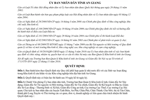 Quyết định 60/2010/QĐ-UBND quản lý nhà nước Khu kinh tế cửa khẩu Khu công nghiệp An Giang