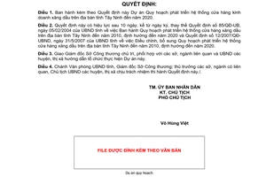 Quyết định 52/2010/QĐ-UBND  Quy hoạch phát triển hệ thống cửa hàng kinh doanh