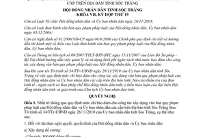 Nghị quyết 24/2010/NQ-HĐND mức chi bảo đảm cho công tác xây dựng văn bản