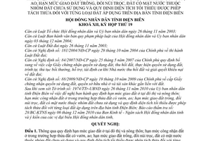 Nghị quyết số 212/2010/NQ-HĐNĐ hạn mức giao đất ở tại đô thị nông thôn